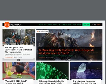 website thubmnail of Ars Technica