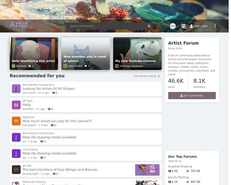 website thubmnail of ArtistForum