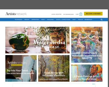 website thubmnail of Artistsnetwork