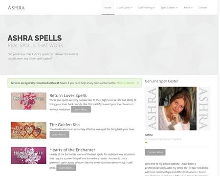 website thubmnail of Ashra Spells