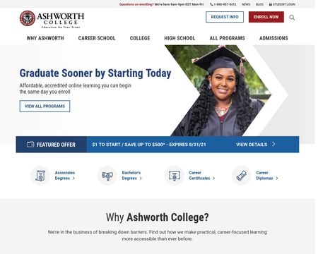 website thubmnail of AshworthCollege