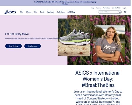 website thubmnail of ASICS America