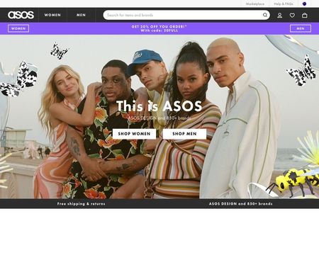 website thubmnail of Asos Australia