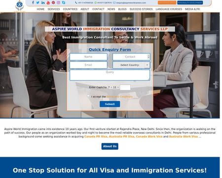 website thubmnail of Aspire World Immigration