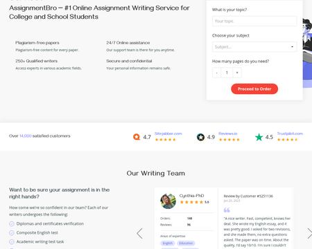 website thubmnail of Assignmentbro