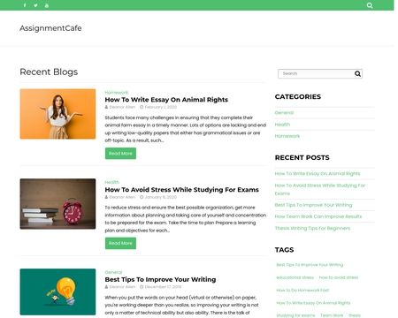 website thubmnail of Assignment Cafe