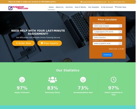 website thubmnail of Assignmentdoers