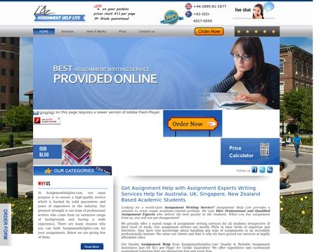 website thubmnail of Assignment Help Lite