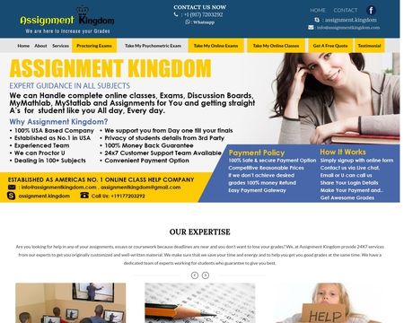 website thubmnail of Assignment Kingdom