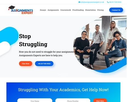website thubmnail of Assignmentsexpert.co.uk