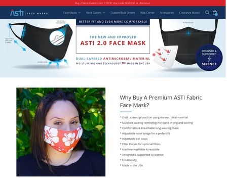 website thubmnail of ASTI Face Mask