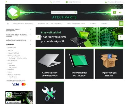 website thubmnail of Atechparts.sk