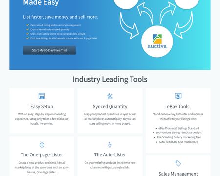 website thubmnail of Auctiva