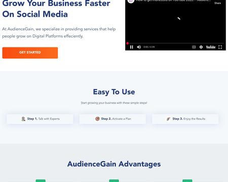 website thubmnail of Audiencegain