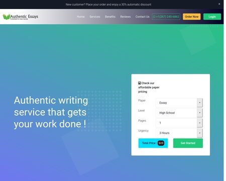 website thubmnail of Authentic Essays