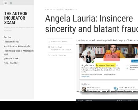 website thubmnail of The Author Incubator Scam