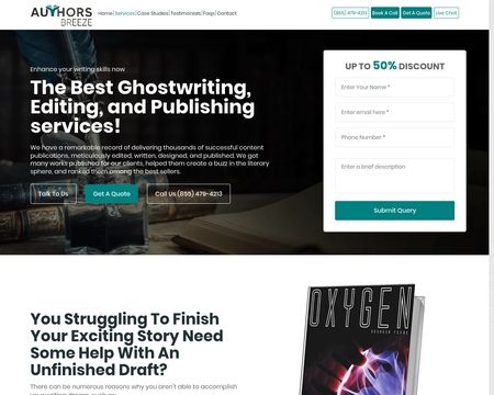 website thubmnail of Authors Breeze
