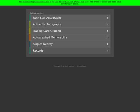 website thubmnail of Autographsamerica