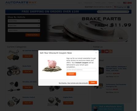 website thubmnail of Auto Parts At Auto Parts Way