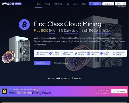 website thubmnail of Avalonhash.io