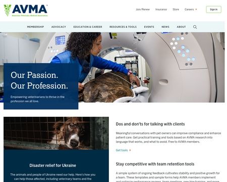 website thubmnail of American Veterinary Medical Association