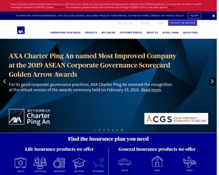 website thubmnail of AXA Philippines