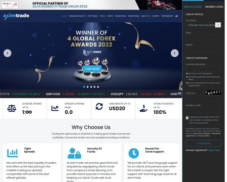 website thubmnail of Aximtrade