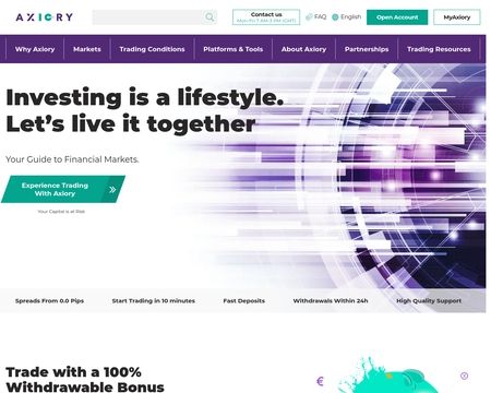 website thubmnail of Axiory