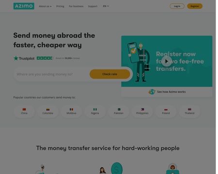 website thubmnail of Azimo