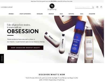 website thubmnail of b-glowing