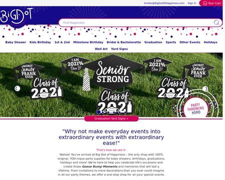 website thubmnail of BigDotOfHappiness