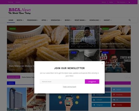 website thubmnail of Baca.news