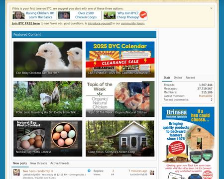 website thubmnail of BackYardChickens