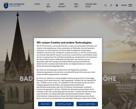 website thubmnail of Bad-homburg.de