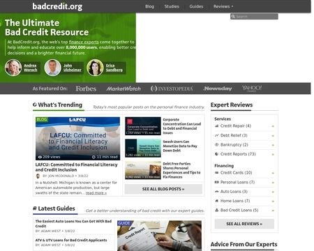 website thubmnail of Badcredit.org