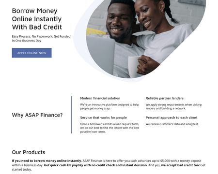 website thubmnail of Bad Credit Cash