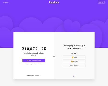 website thubmnail of Badoo UK