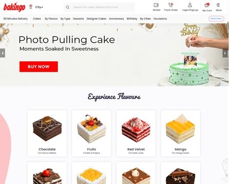 website thubmnail of Bakingo