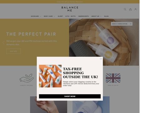 website thubmnail of Balance Me