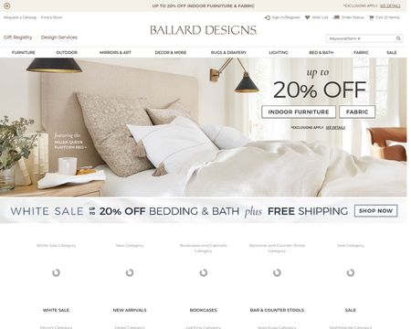 website thubmnail of Ballard Designs