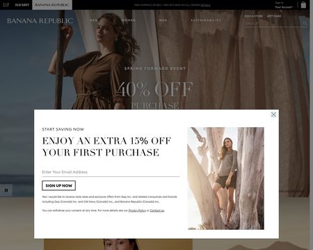 website thubmnail of Bananarepublic.ca