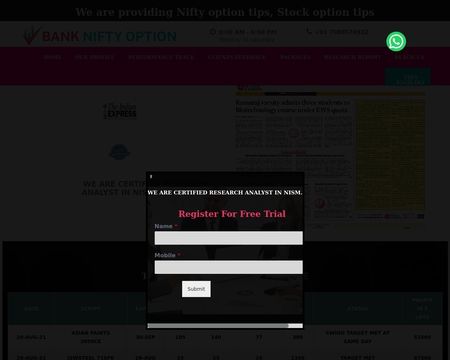 website thubmnail of Bank Nifty Option