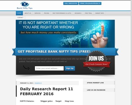 website thubmnail of Bankniftytips.in