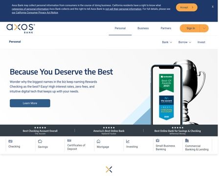 website thubmnail of Bank of Internet