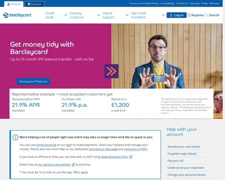 website thubmnail of Barclaycard.co.uk