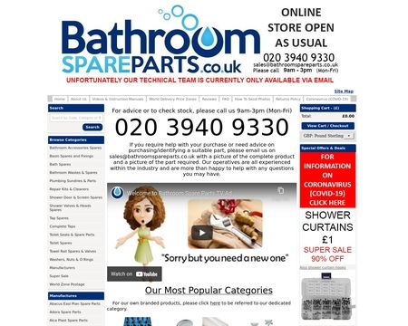 website thubmnail of BathroomSpareparts.co.uk