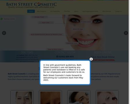 website thubmnail of Bath Street Cosmetic