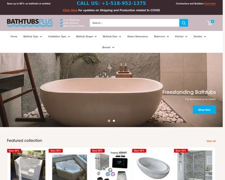 website thubmnail of Bathtubs Plus