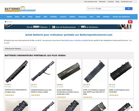 website thubmnail of Batterie Professionnel