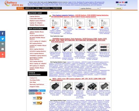 website thubmnail of Battery-store.eu